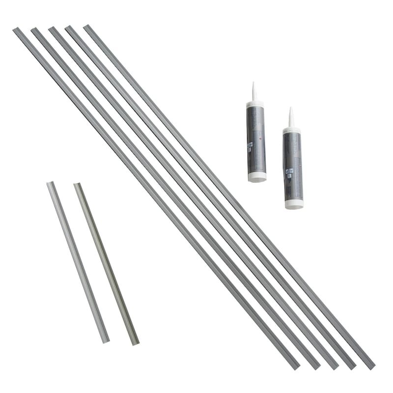Fasade Backsplash Accessory Kit - Trim Kit - Argent Silver