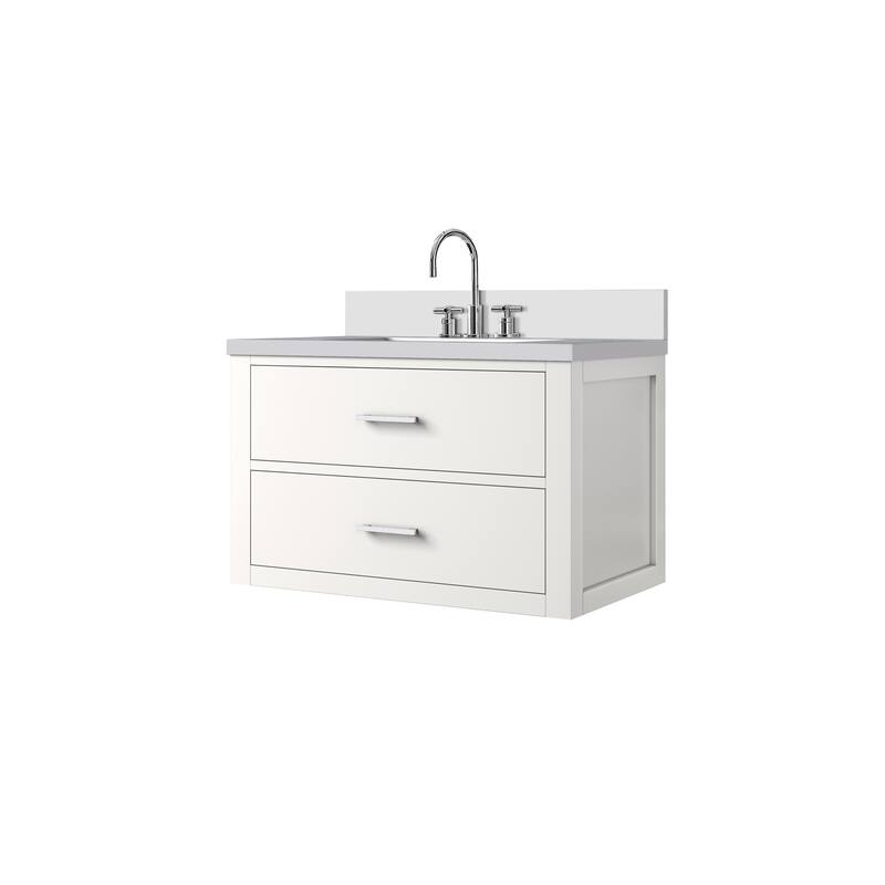 Castor Bath Vanity with Quartz Top, Sink and Faucet