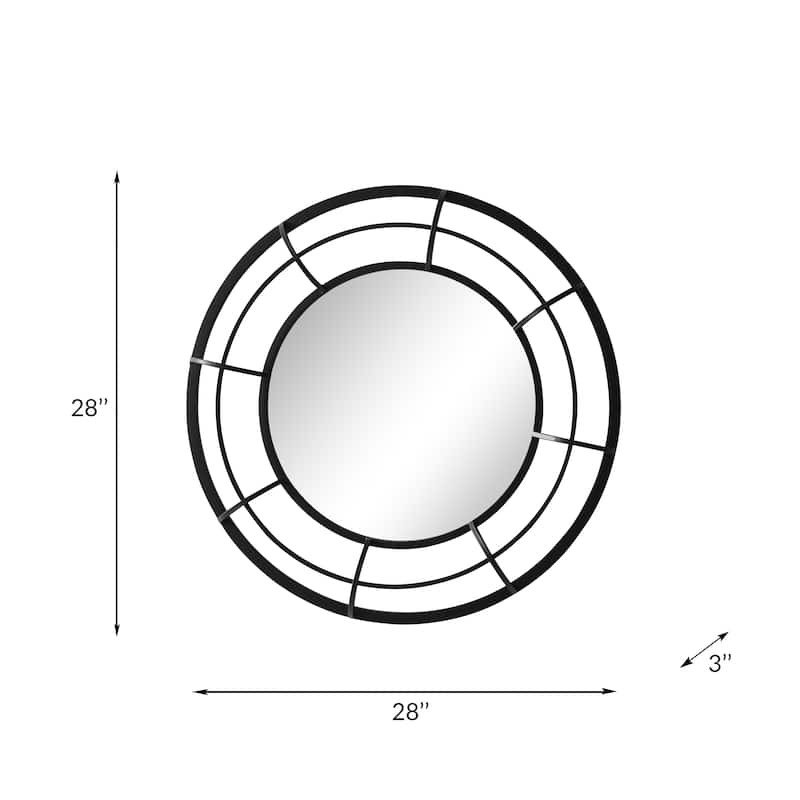 Sagebrook Home Round Wall Mirror - 28" x 3" x 28"
