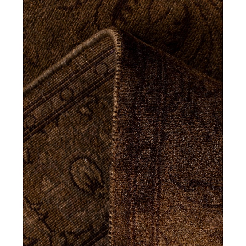 Overdyed One-of-a-Kind Hand-Knotted Area Rug - Brown - 3' 2" x 5' 3"