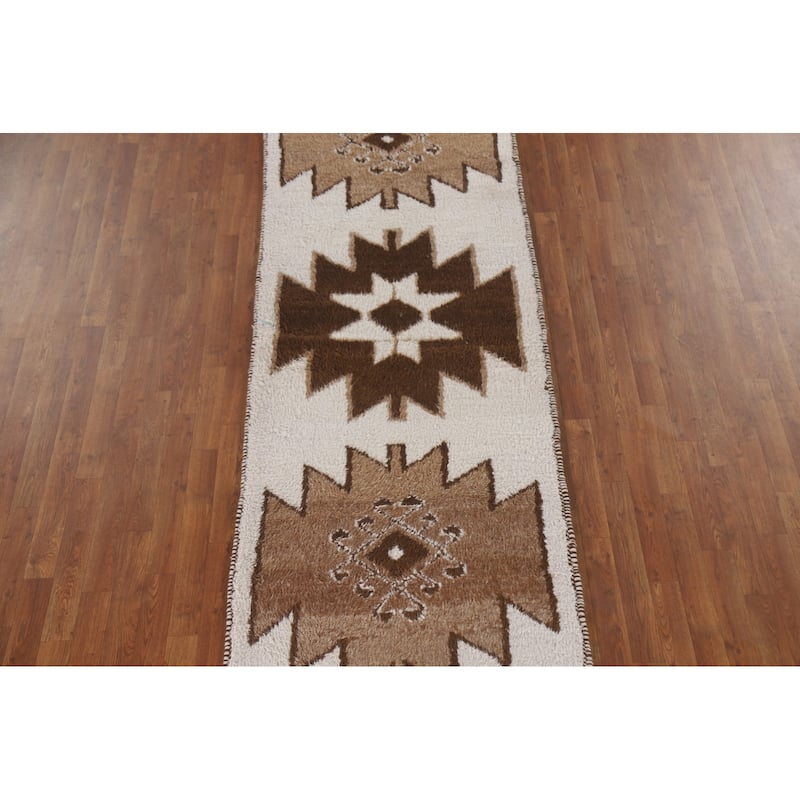 Anatolian Runner Rug Hand-knotted Wool Carpet - 3'2"x 11'7"