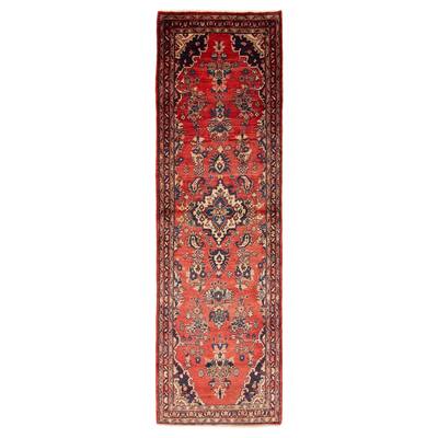 ECARPETGALLERY Hand-knotted Andelz Red Wool Rug - 2' 9" x 9' 4"
