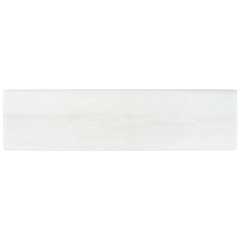 Alpine 3 in. x 12 in. Blanc Gloss Glazed Ceramic Subway Wall Tile