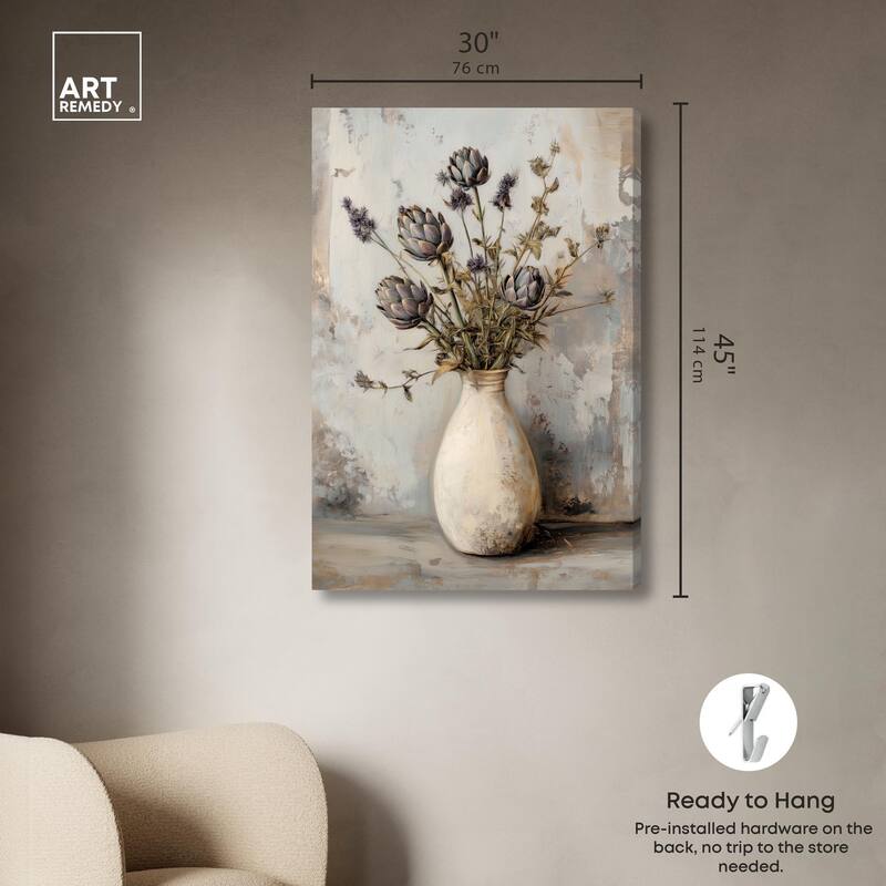 Artichoke Glory Canvas by Art Remedy, Gallery Wrapped