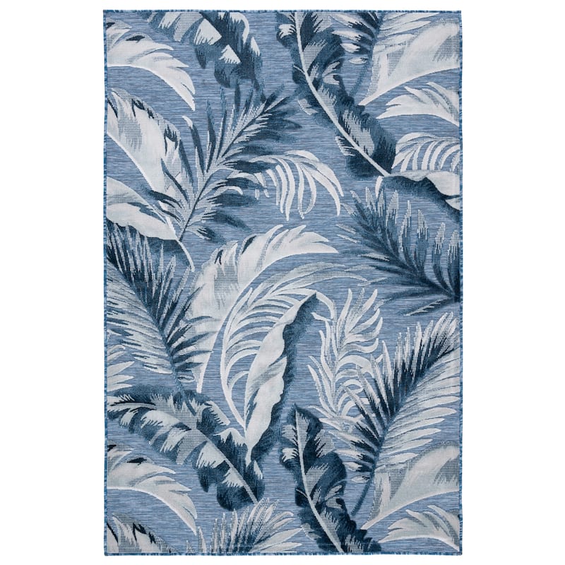 SAFAVIEH Cabana Zhuldyz Indoor/ Outdoor Waterproof Rug - 6'5" Square - Black/Grey