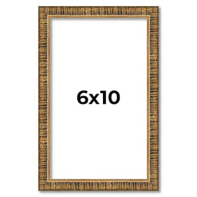 6x10 Frame Gold Kingsley Distressed Solid Wood Picture Frame Width