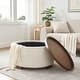 preview thumbnail 35 of 51, Huimo Modern round wooden tray Ottoman with Storage
