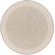 preview thumbnail 25 of 24, Livabliss Jeremie Indoor/ Outdoor Border Area Rug Beige/Grey - Round - 5' 3" x 5' 3"