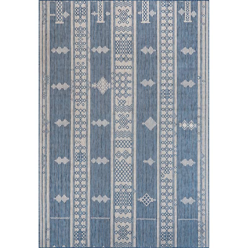Nuloom Leigh Ethnic Stripes Indoor/Outdoor Area Rug