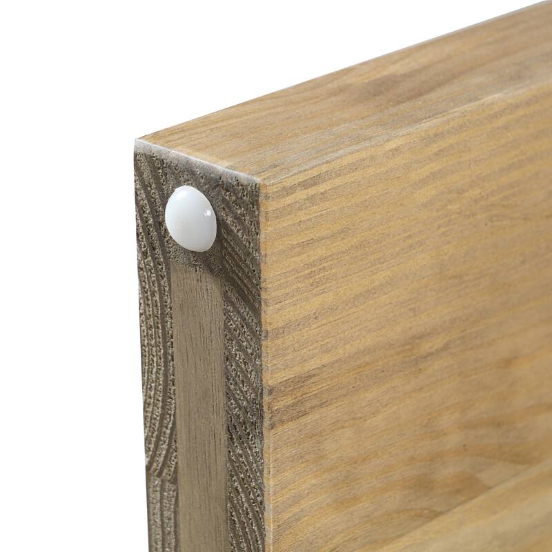 Christopher Knight Home - Rustic Pine Dining Bench with Modern Block Legs