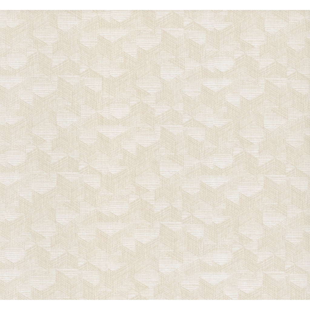 Warner Naila Ivory Geo Weave Wallpaper