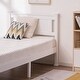 preview thumbnail 11 of 26, Modern Twin Wood Bed Frame with Geometric Headboard, Solid Pine Construction