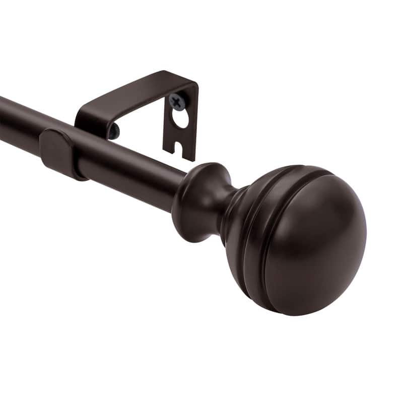 UTOPIA ALLEY 5/8 Inch Curtain Rod - Adjustable Drapery Rods, Bedroom & Living Room Decorative Curtain Rods