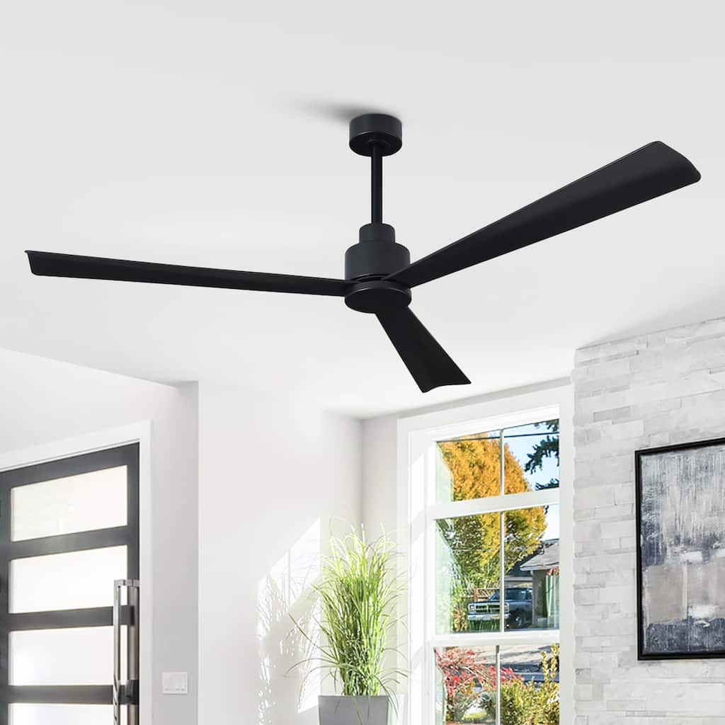 52-inch Modern Indoor Outdoor 6-Speed Reversible Ceiling Fan with Remote
