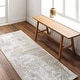 preview thumbnail 17 of 18, Oleander Distressed Abstract Area Rug Grey/Beige - Runner - 2' 7" x 10'