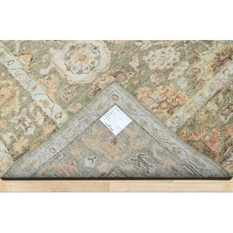 Moss Traditional Wool Oriental Rug Turkish Oushak Hand Knotted - 7' 10'' x 9' 10''