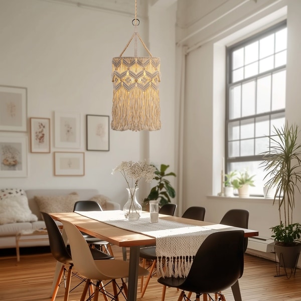 Boho swag lamp cheap