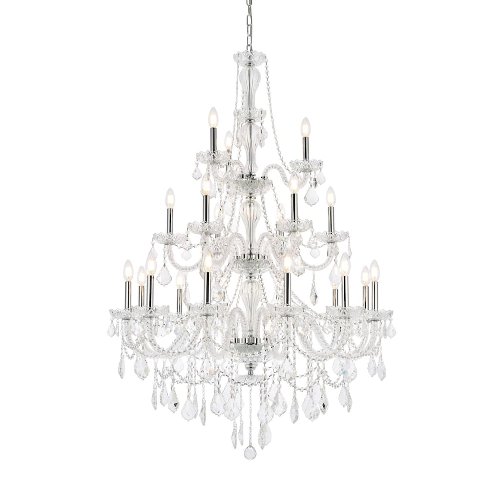 Elegant Lighting V7890G38/RC Giselle 21 Light 38" Wide Crystal