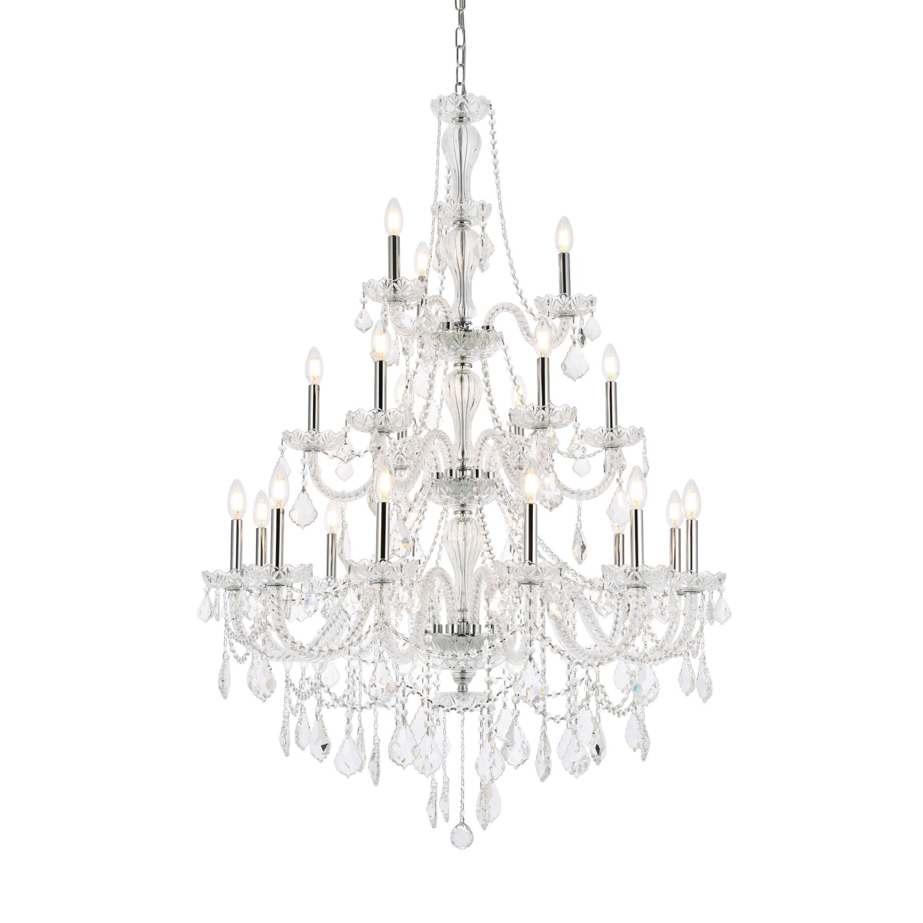 Elegant Lighting V7890G38/RC Giselle 21 Light 38" Wide Crystal