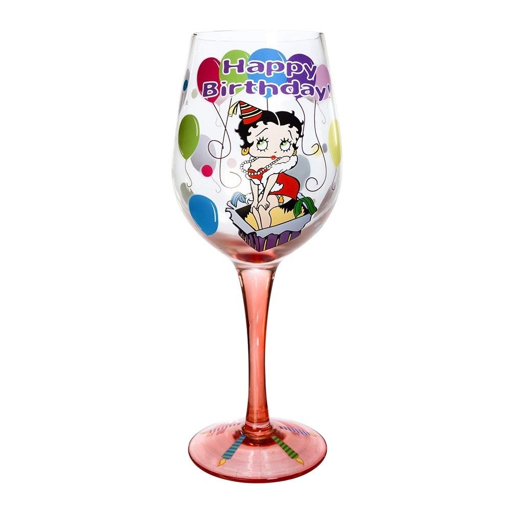 Betty Boop Flute Wine Glass Its All About Me Design 