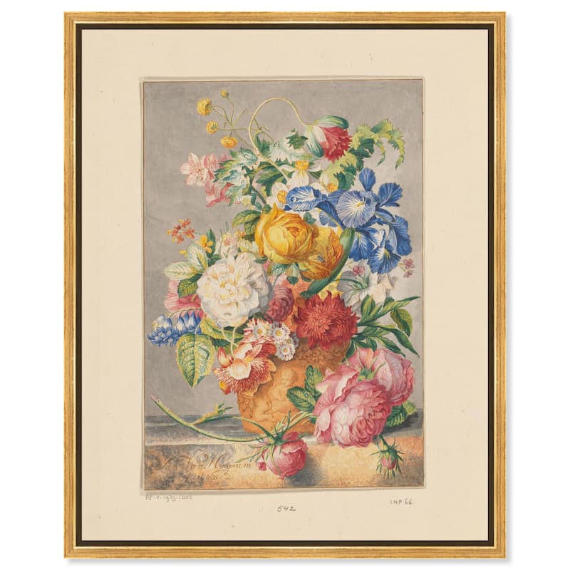 Bloemenstilleven 1777 Canvas by Art Remedy - Gold - 36" x 45"