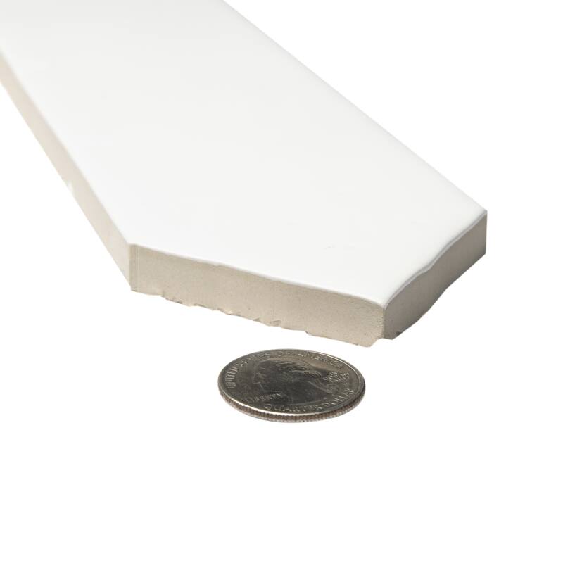 Merola Tile Argile Arrow Bianco 2-7/8" x 20-3/8" Porcelain Floor and Wall Tile