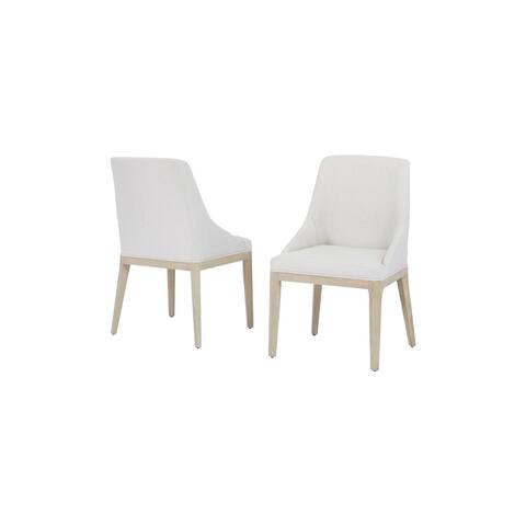 Rye Studio Jalissa Modern Upholstered Dining Chair, Barley (Set of 2)