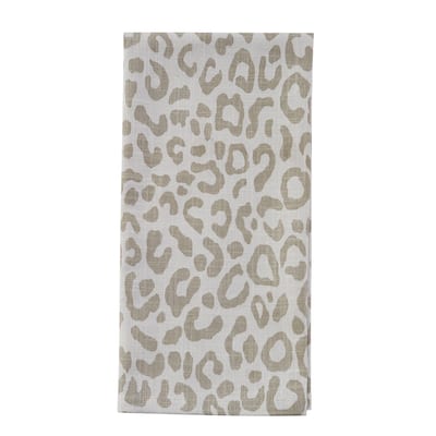 Split P Natural Safari Leopard Printed Towel Set of 4 - 18" x 26"