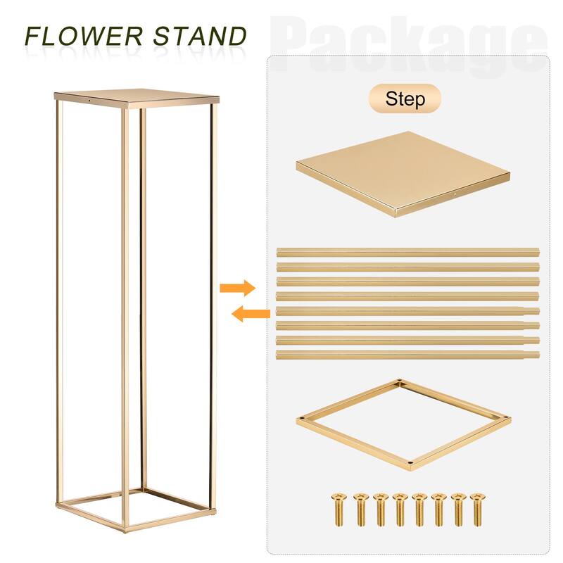 Wedding Flower Stand Vase Column 15.7, 23.6, 31.5 Inch Rack 1 Set - 15.7/23.6/31.5 Inch