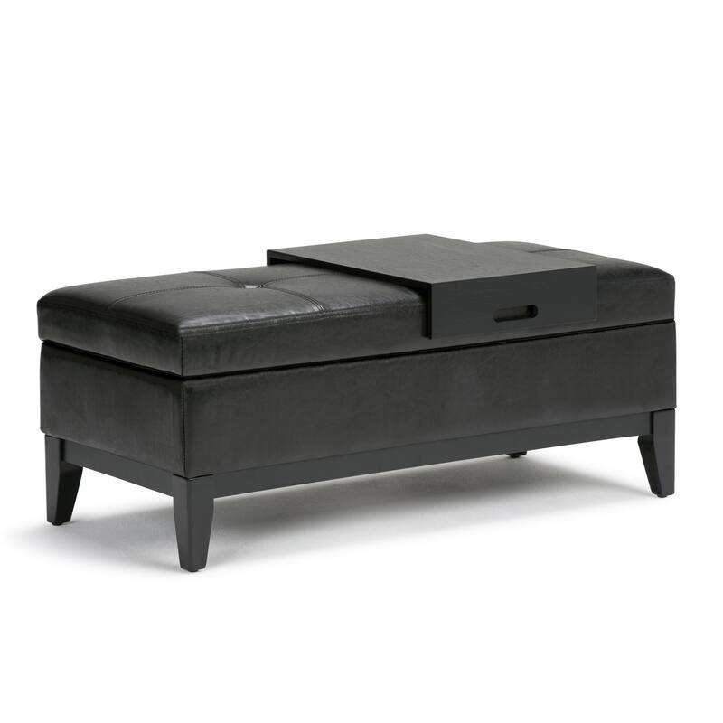 Storage Ottoman Bench with Tray