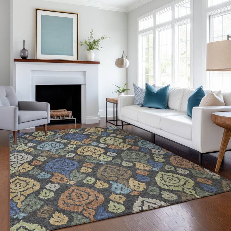 Machine Washable Indoor/ Outdoor Casual Zona Chantille Rug