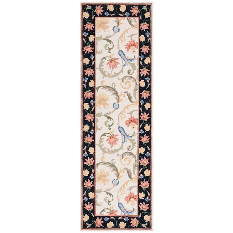 SAFAVIEH Handmade Chelsea Mahvash Floral Wool Rug