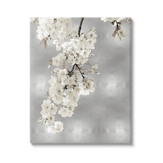 Stupell Cherry Blossoms on Grey Canvas Wall Art Design by Kate Bennett ...