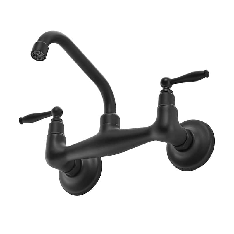 Loire Wall-Mounted Faucet In Matte Black - 10.24" x 6.3" 12.99"