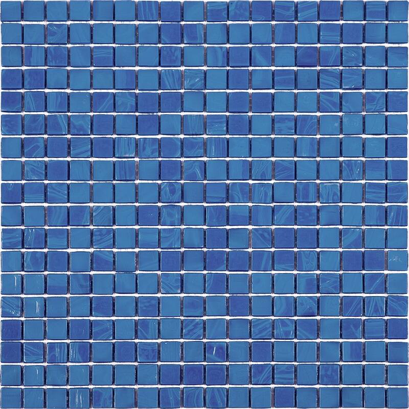 Apollo tile 12" x 12" Skosh Glossy Sapphire Blue Glass Tile (18.69 sq ft/case) - 20 Pack