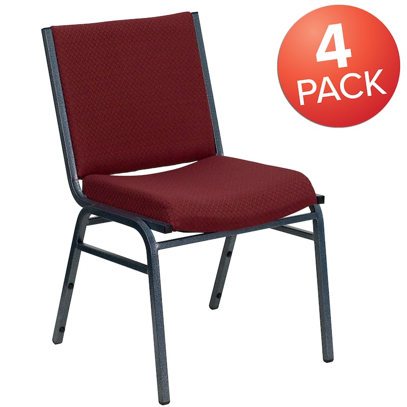 4 Pack Heavy Duty Stack Chair - 21"D x 19.75"W x 31.25"H