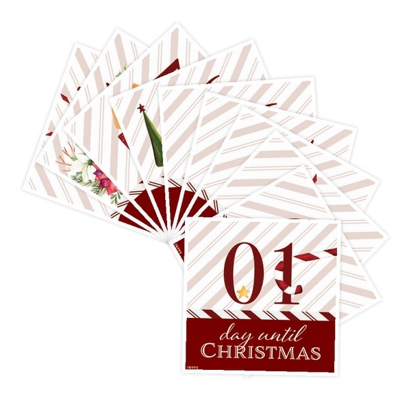 5" Red and White Christmas Interchangeable Warmer Exchange Prints - N/A