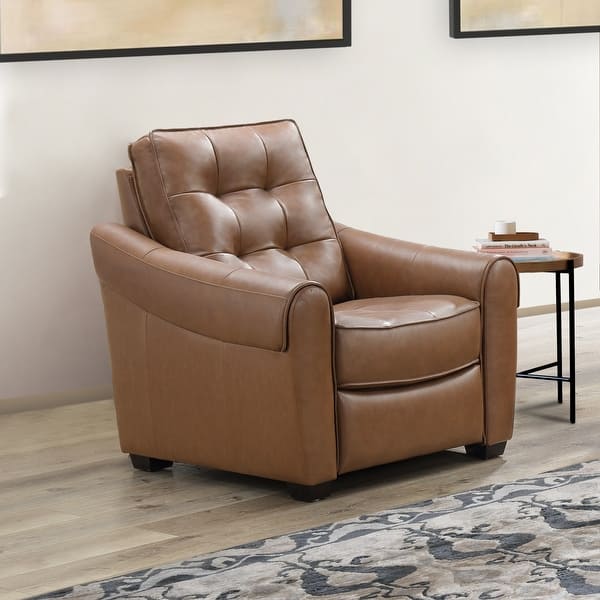 Abbyson Elliot Camel Leather Power Recliner Bed Bath & Beyond 35981687