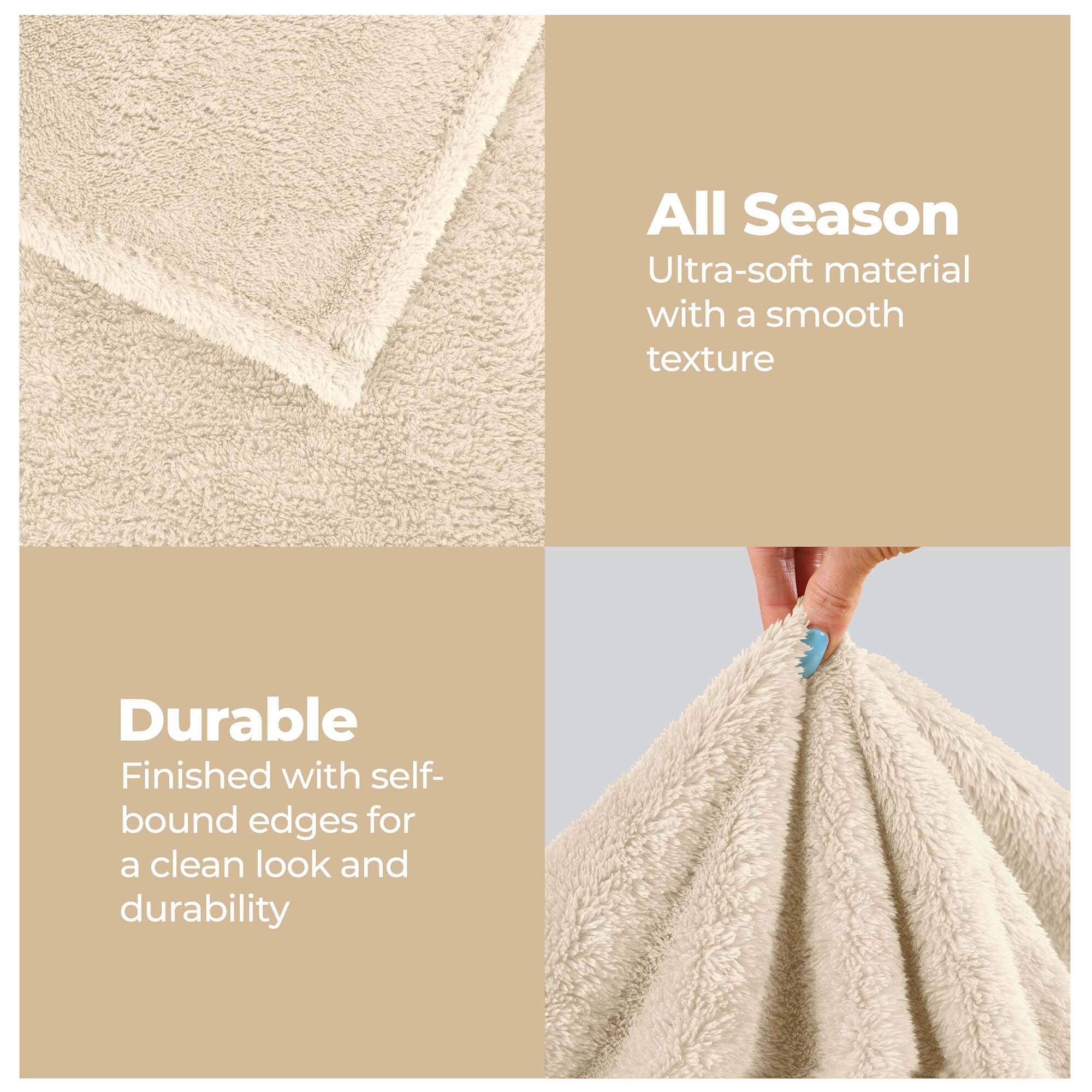 Superior Classic Solid Fleece Blanket Plush Medium Weight-image