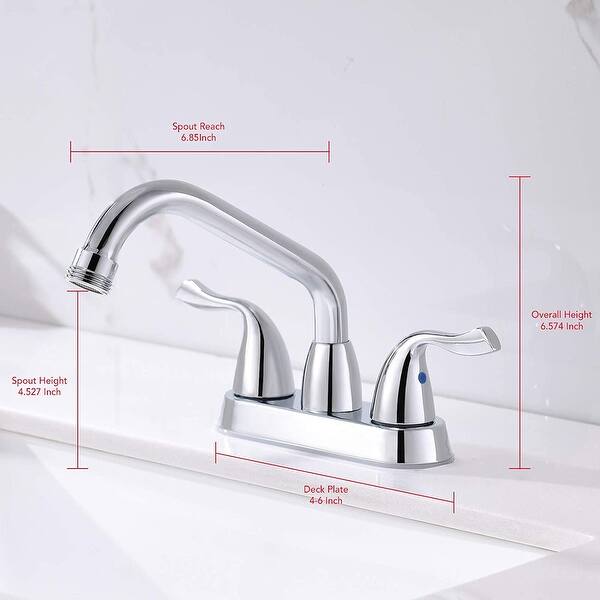 Indigi Stylish 2 Handles 4 Inch Centerest Threaded Spout 360-Degree ...