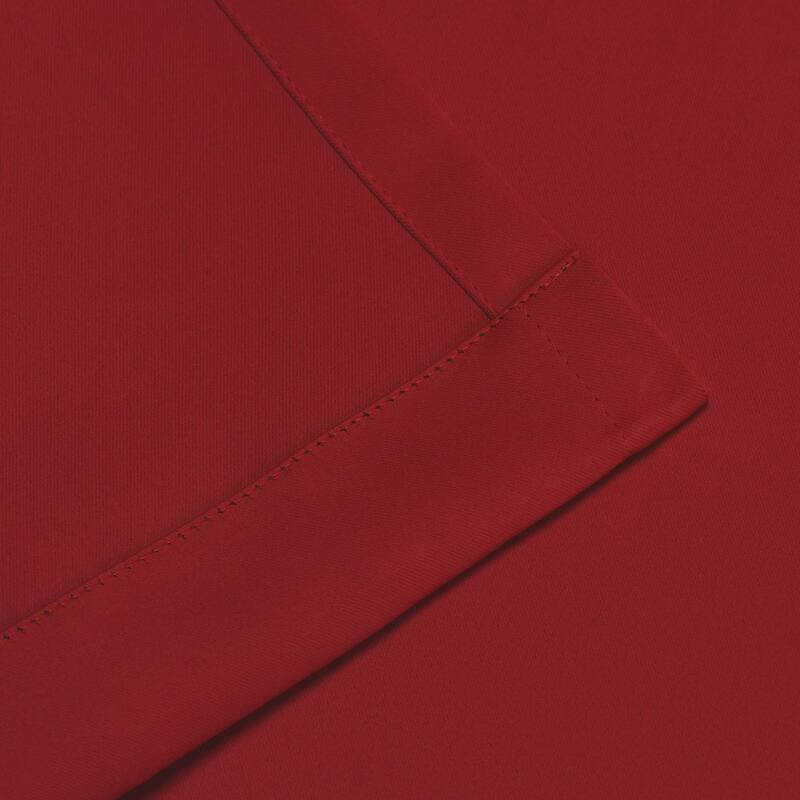 Superior Solid Machine Washable Room Darkening Grommet Curtains, Set of 2