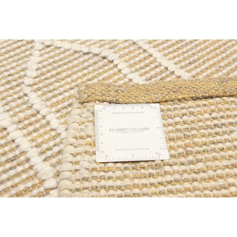 ECARPETGALLERY Braid weave Sienna Tan Wool Rug - 5'2 x 7'3