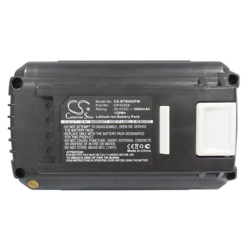 Battery for Ryobi 40V OP4026A OP4026 OP40401 OP40501 OP40602 OP4015 3000mAh - Grey