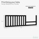 preview thumbnail 15 of 26, Evolur Convertible Crib Toddler Guard Rail
