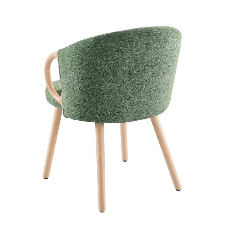 Art Leon Modern Fabric Accent Dining Wood Chair (Set of 2)