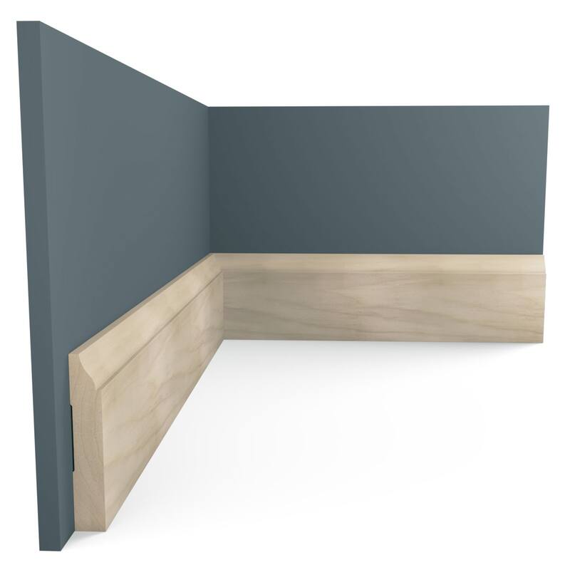 WM623: 9/16-in D x 3-1/4-in W x 96-in L Americraft Solid Hardwood Stain Grade Ogee Base Moulding