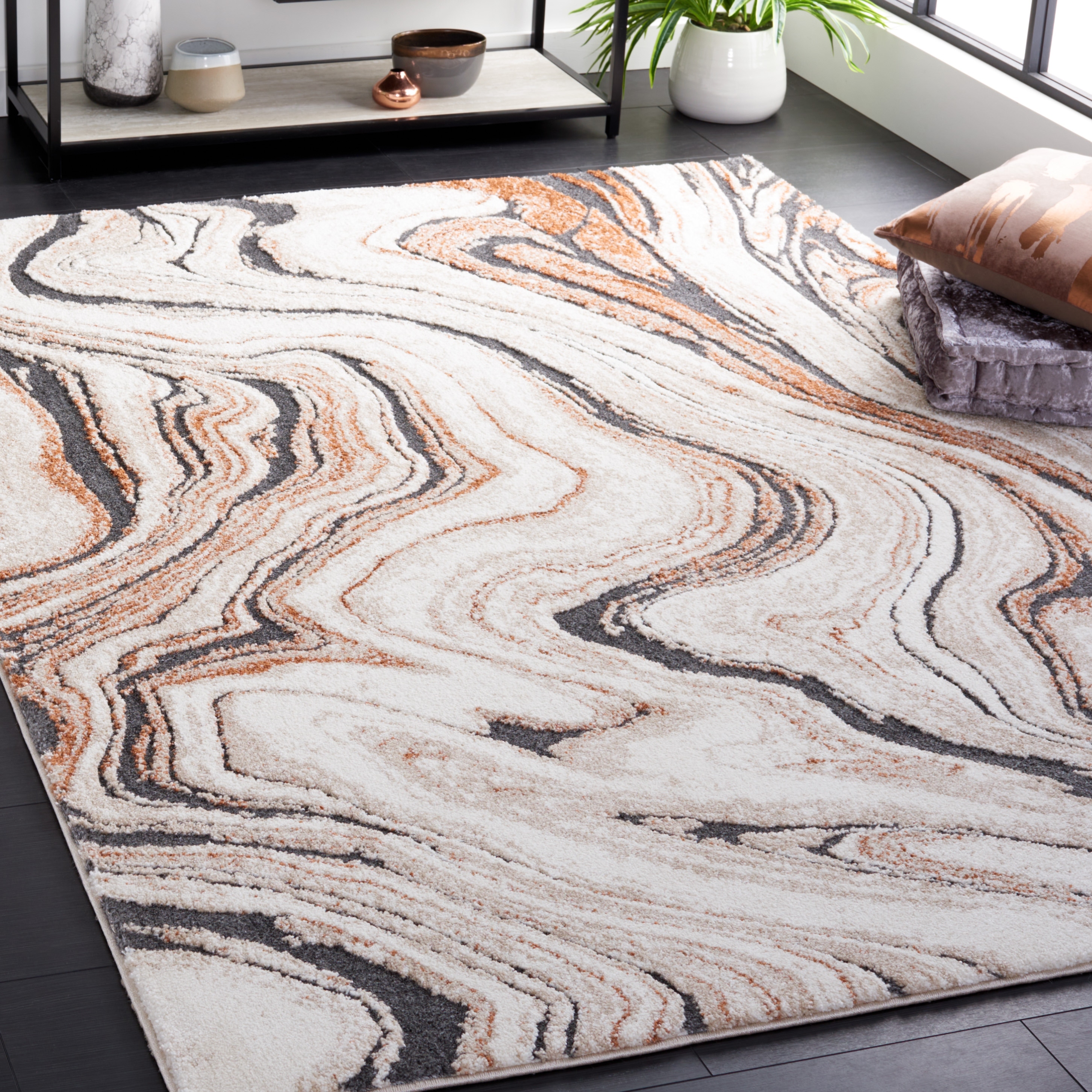 SAFAVIEH Cyrus Shag Mitka Modern Abstract Rug