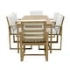 preview thumbnail 17 of 37, 7 Pcs Outdoor Patio Dining Table and Chair Set, All-Weather Patio Furniture Set, Dining Table with Umbrella Hole and 6 Chairs