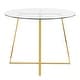 preview thumbnail 6 of 10, Silver Orchid Pugo Goldtone Dining Table