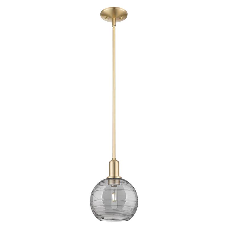 Innovations Lighting Endless Possibilities Arcadia - Athens Deco Swirl - 1 Light 8" Stem Hung Mini Pendant - Champagne Bronze